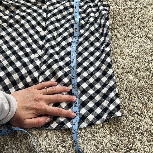 Vintage Jaclyn Smith Collared Tank Top Button Down Gingham Black and White sz 18 - Picture 11 of 11